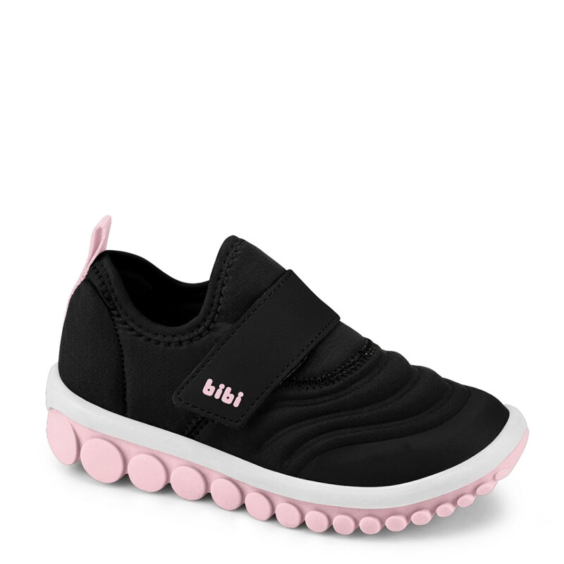 Championes de Niños Bibi Roller con velcro Negro - Rosado