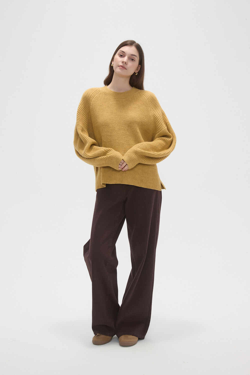 Sweater Tiros Mostaza Melange