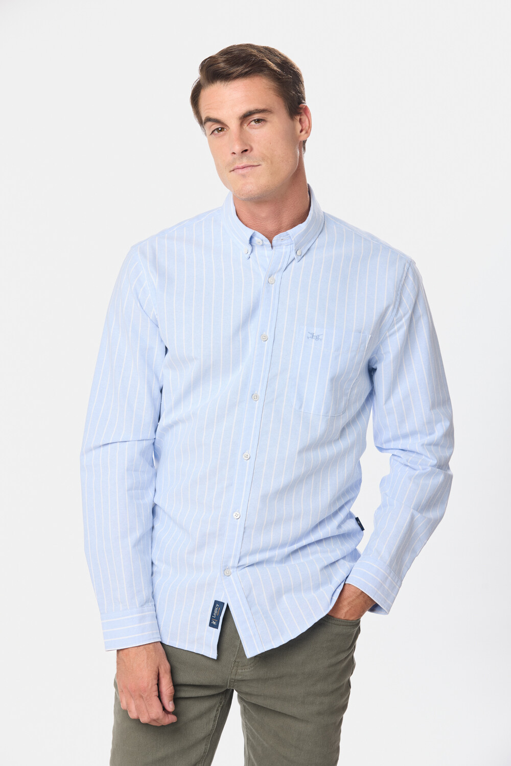 CAMISA OXFORD Celeste