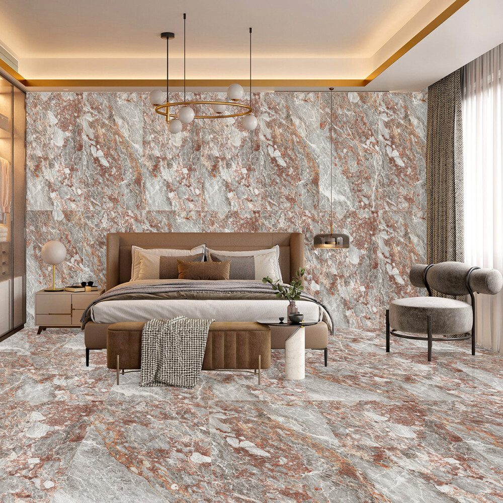 PORCELANATO MONTE CLARO RED 60x120 CM POL SPECIAL COLOR Porcelanato Monte Claro Red 60x120 Cm Pol Special Color