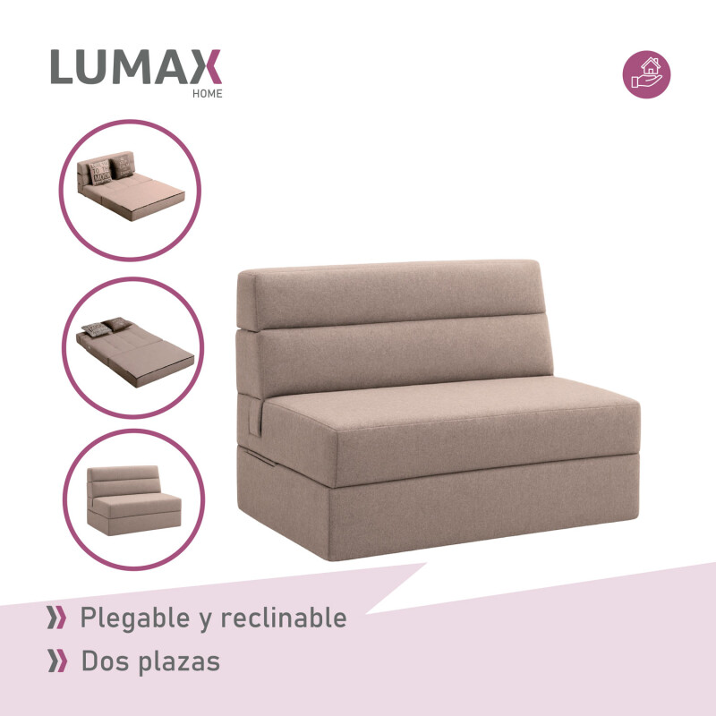 Sillón cama doble Lumax Oster en caja compactado Beige
