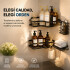 Organizador Baño Estante 5 Piezas Adhesivo Acero Inoxidable Negro 1