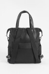 Mochila de tela con cuero vegano negro