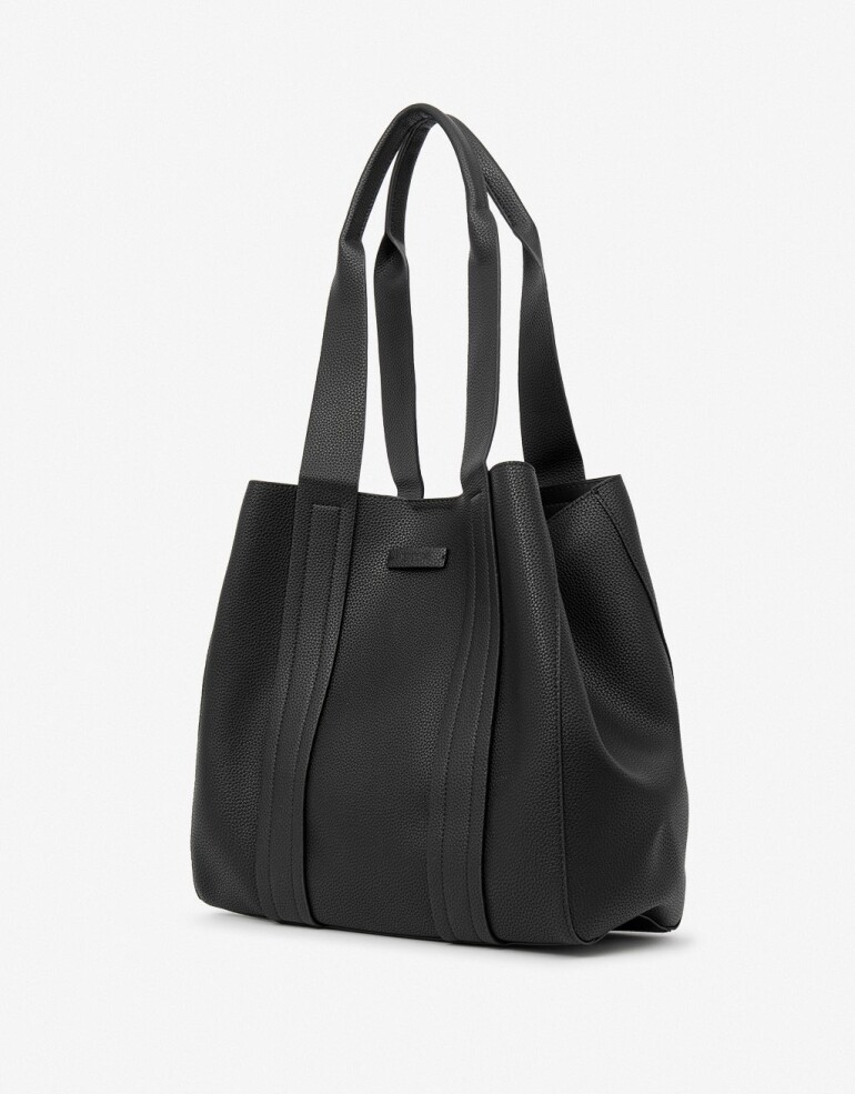 Shopper Basicos Shopper De Hombro Negro - Negro