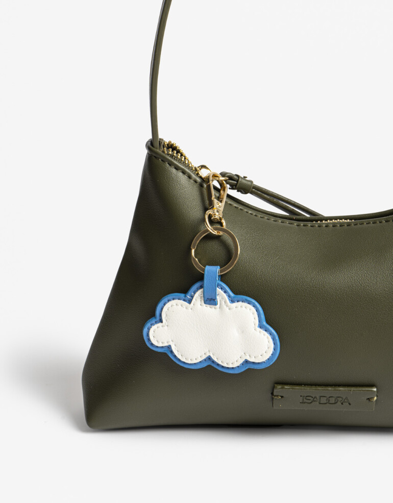 Llavero Cuero/PU Llavero Y Bag Charm Nube - Combinacion Bicolor