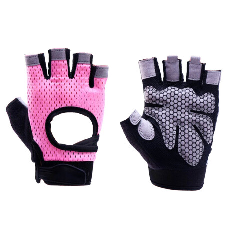 Guantes P/ Pesas Gimnasio Mancuernas Barras Fitness Rosa