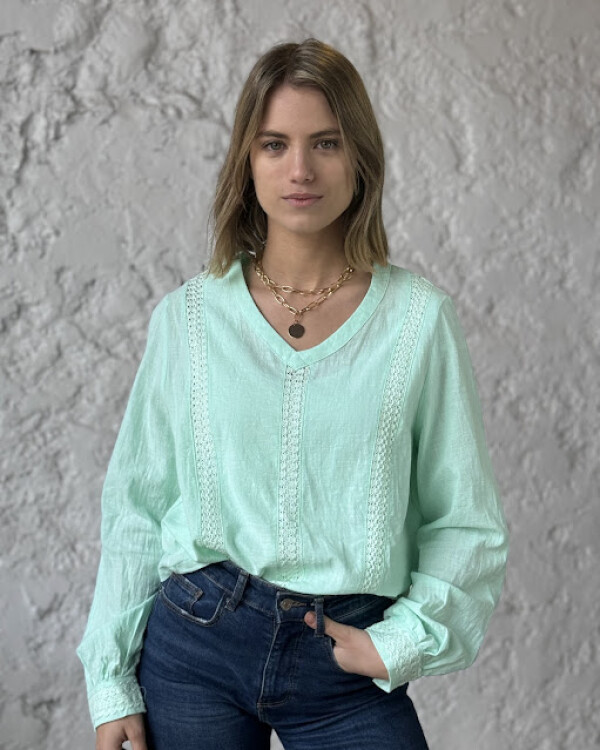 Blusa Jazmin verde agua