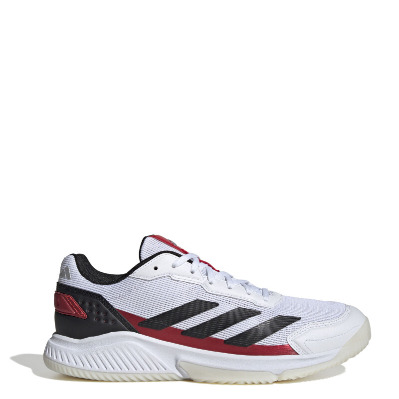 Championes de Hombre Adidas Courtquick Padel Blanco - Negro - Rojo