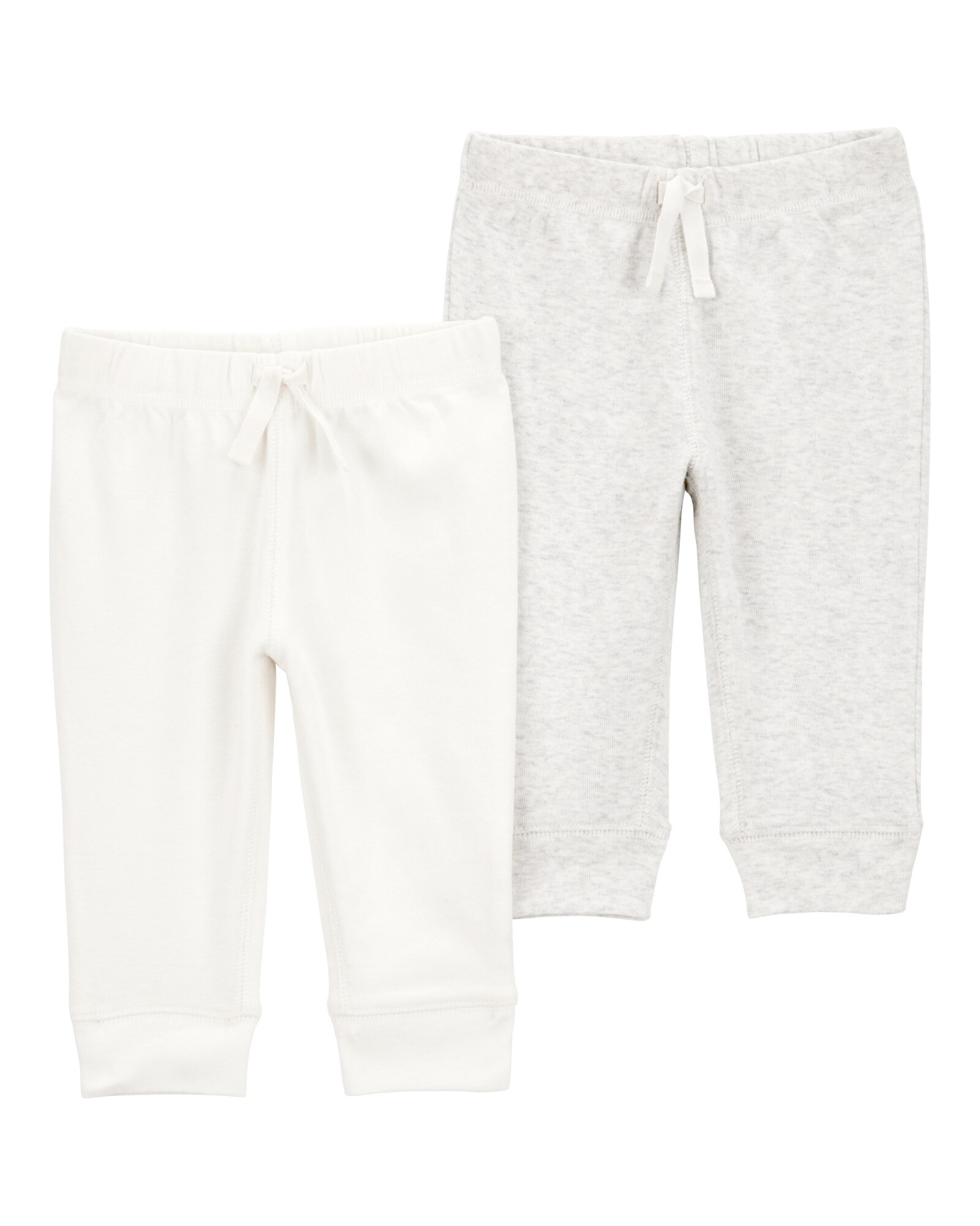 Pack dos pantalones de algodón, gris Sin color