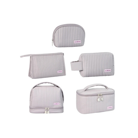 Kit Neceseres Texturados Gris Sc