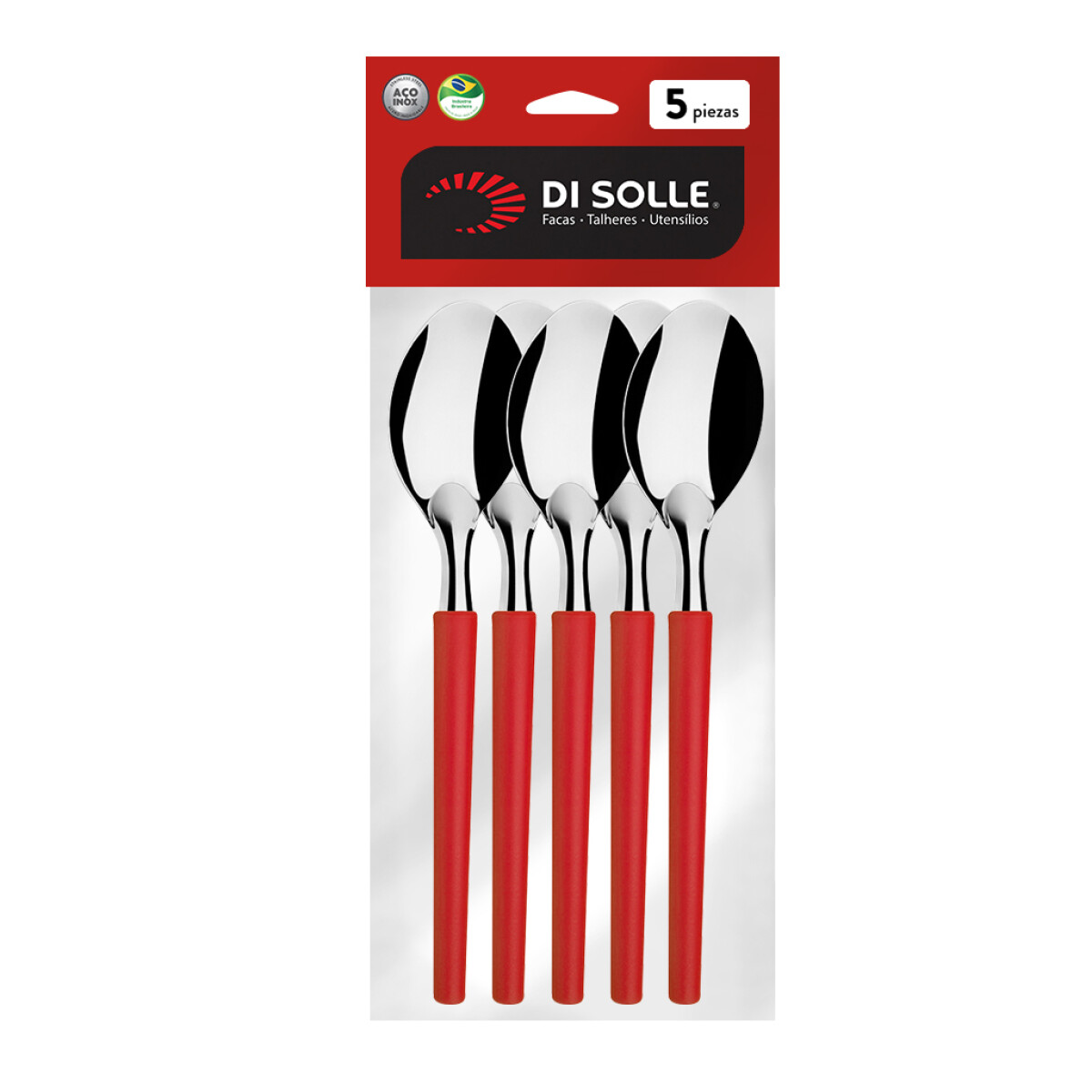 SET 5 CUCHARA MESA ROJO MILLENIUM 19.6CM 