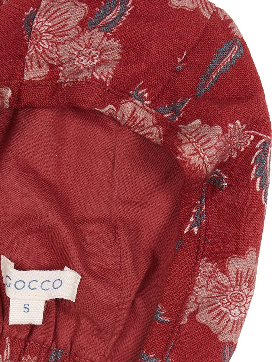 Capota De Tejido Estampada Granate