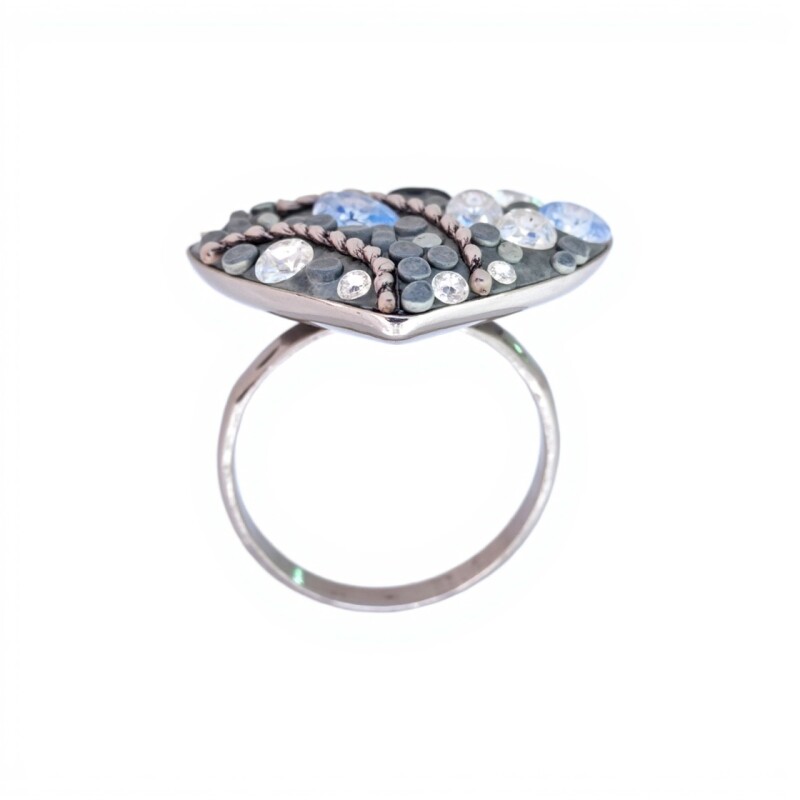 Anillo Corazón-Plata 925-Piedra Zirconia Varias-AN3242 conpiedra