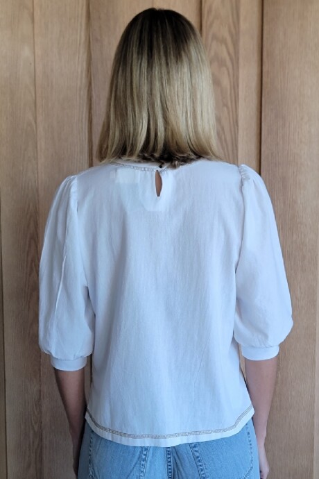Remera Rose Tusor Blanco