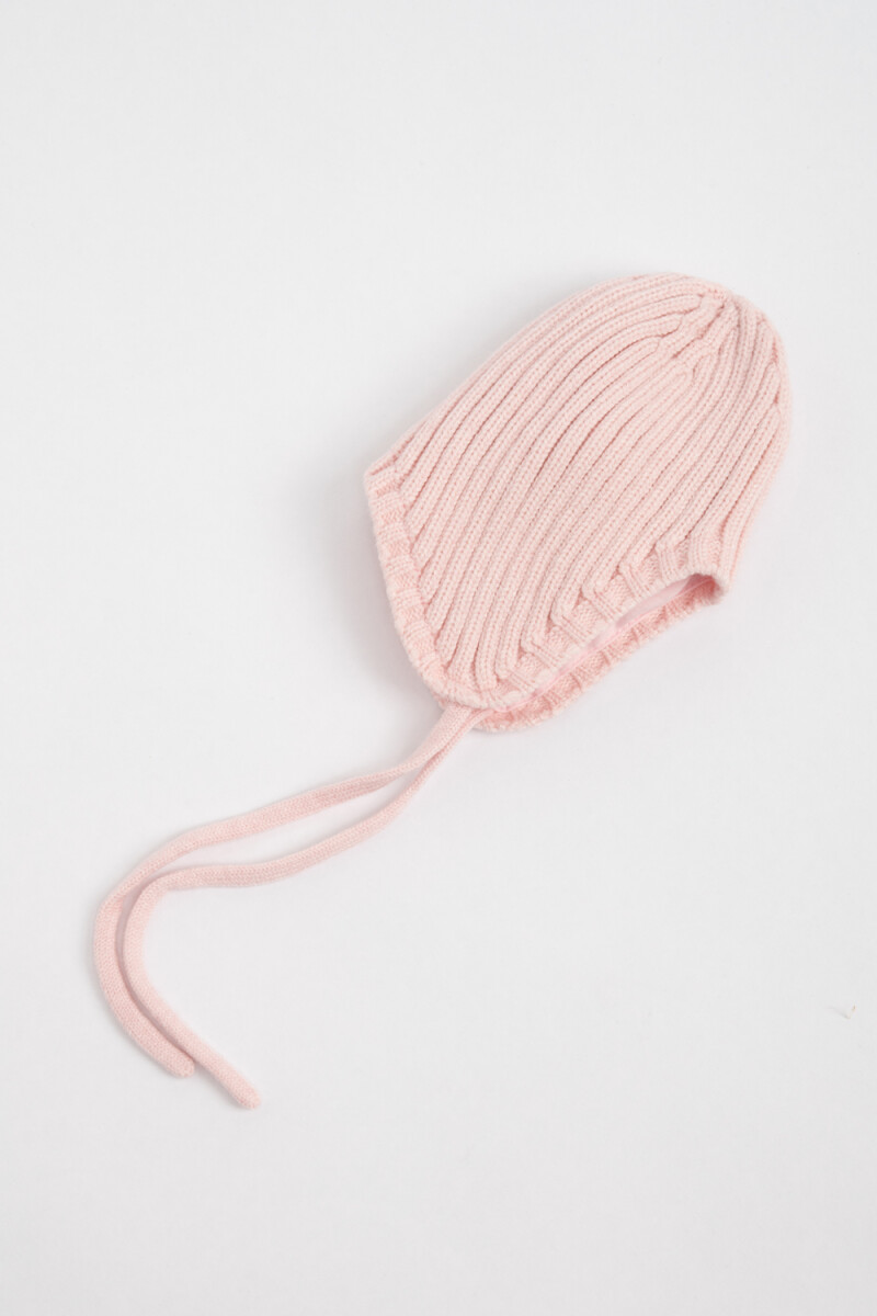 Gorro bonete de punto - Rosa 