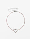 Chokers Strass Choker Corazón Strass - Fucsia Medio