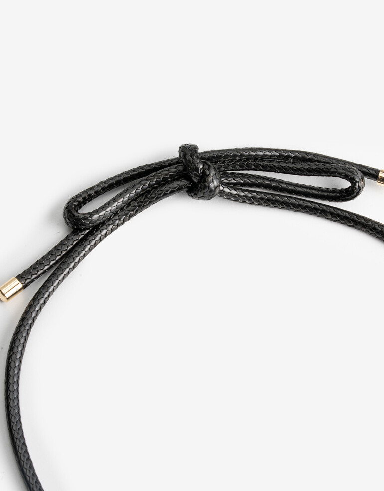 Collares Largos Metal Collar Largo Cordón Chapones - Dorado