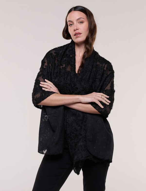 Pashmina Noche Texturizada NEGRO