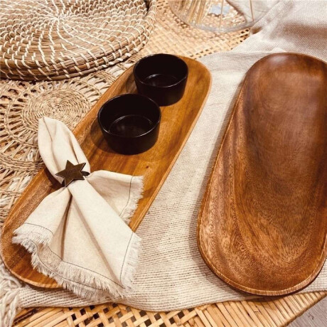 Bandeja Oval Madera 27X12X2.5Cm Bandeja Oval Madera 27X12X2.5Cm