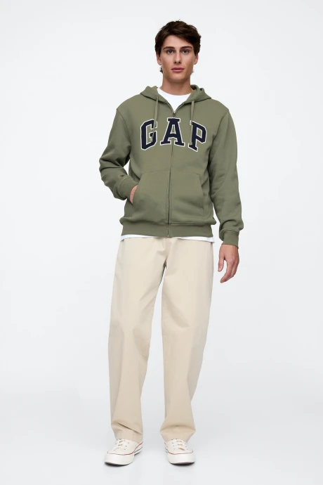 Canguro Logo Gap Con Cierre Hombre Mesculen Green