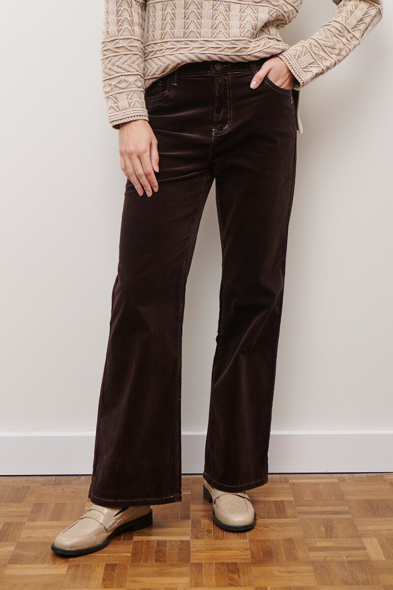 PANTALON PANA MARRON