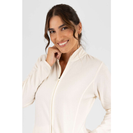Campera polar mujer beige Beige