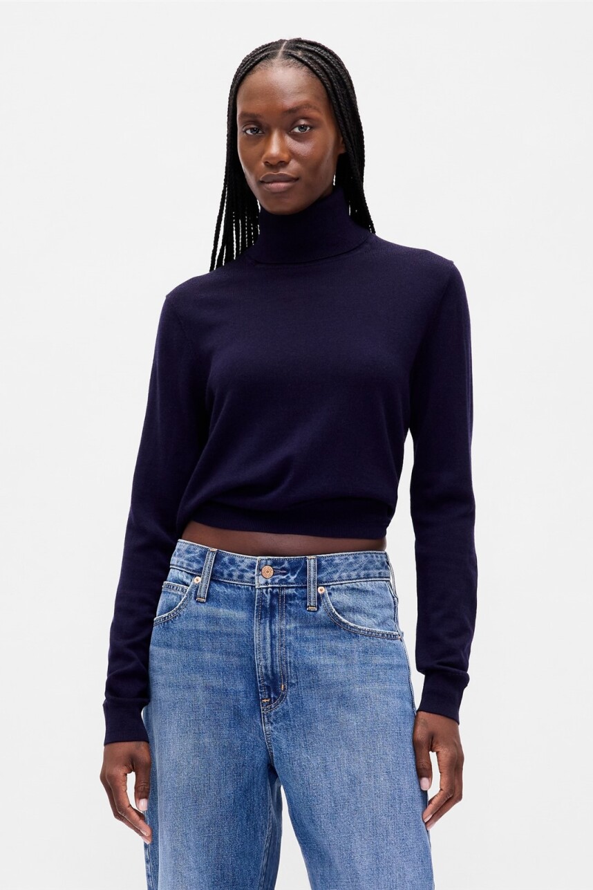 Buzo Polera Merino Mujer Navy Uniform