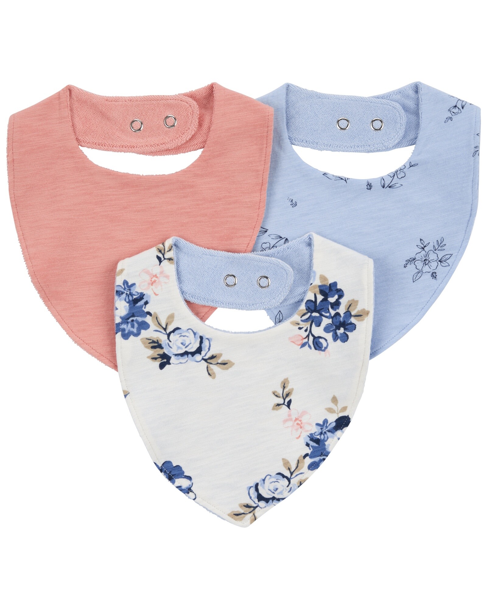Pack tres baberos de algodón tipo bandana Sin color