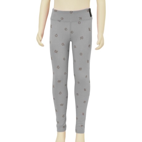 Calza Larga Reebok G Es Aop Leggin p/ Niñas Deportiva Casual Gris