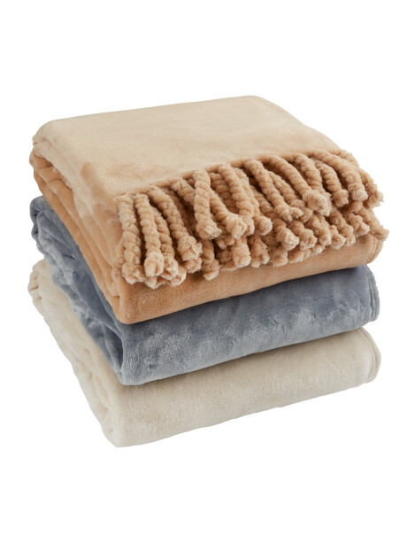 Manta throw BONDEROSE fleece 130x170 marrón cl Manta throw BONDEROSE fleece 130x170 marrón cl