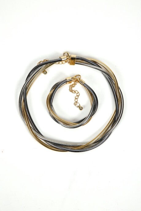 Collar Darcy, Set. Collar Y Brazalete Estampado 1
