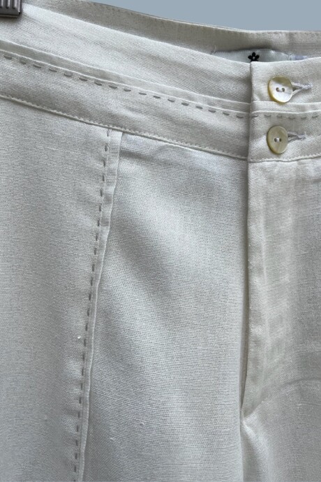 PANTALON METALIZADO CARMELO Blanco