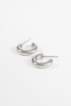 Aros curvos 1,6 cm acero plateado