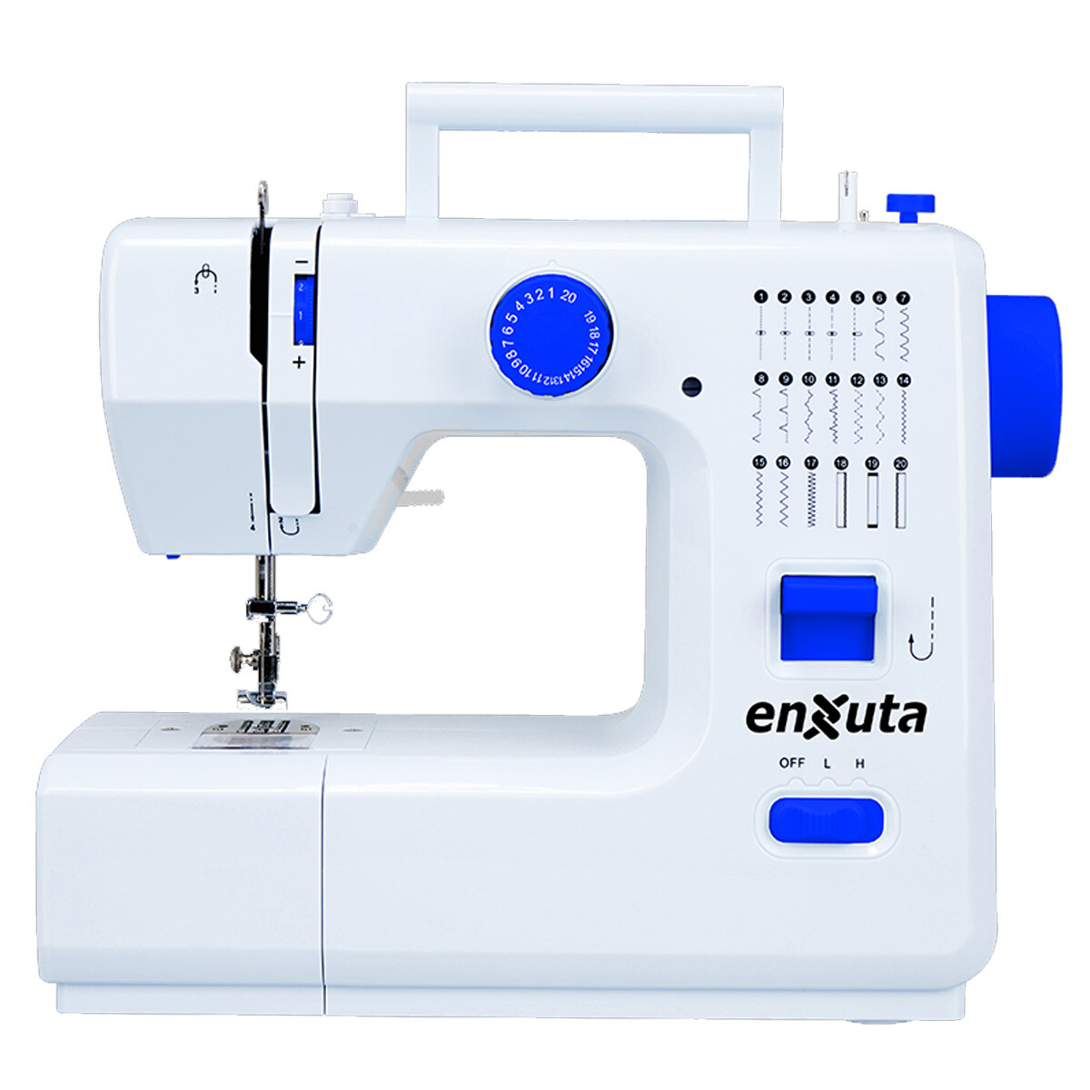 MÁQUINA DE COSER ENXUTA MCENX3720 20 PATRONES DE PUNTADAS 