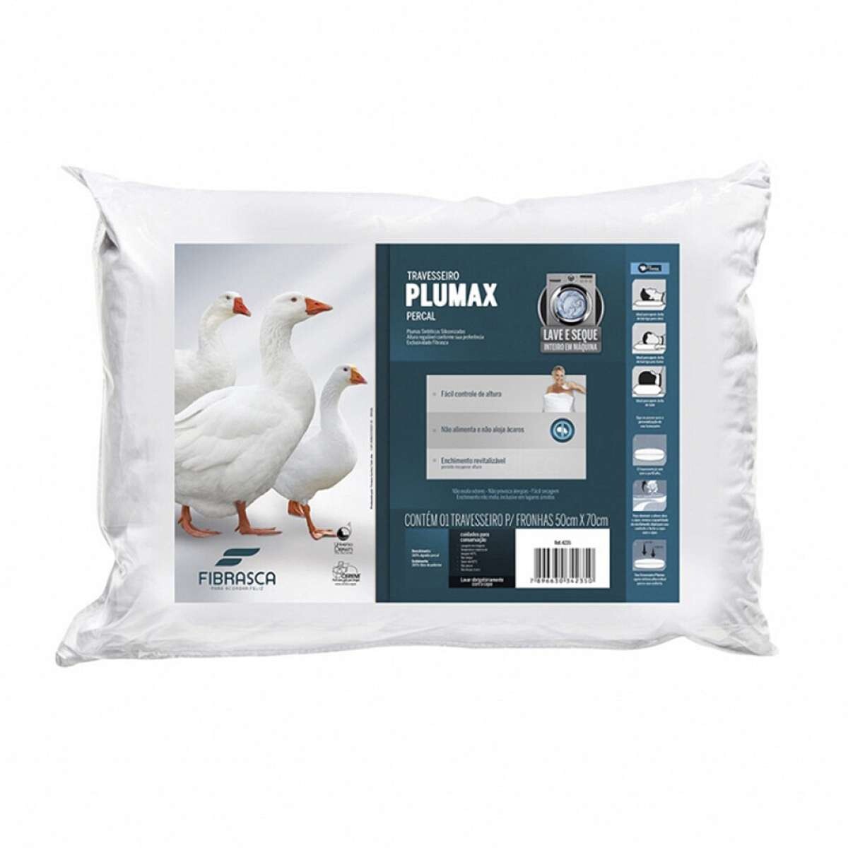 Almohada Plumax Fibrasca Blanca - 50 x 70 cm 