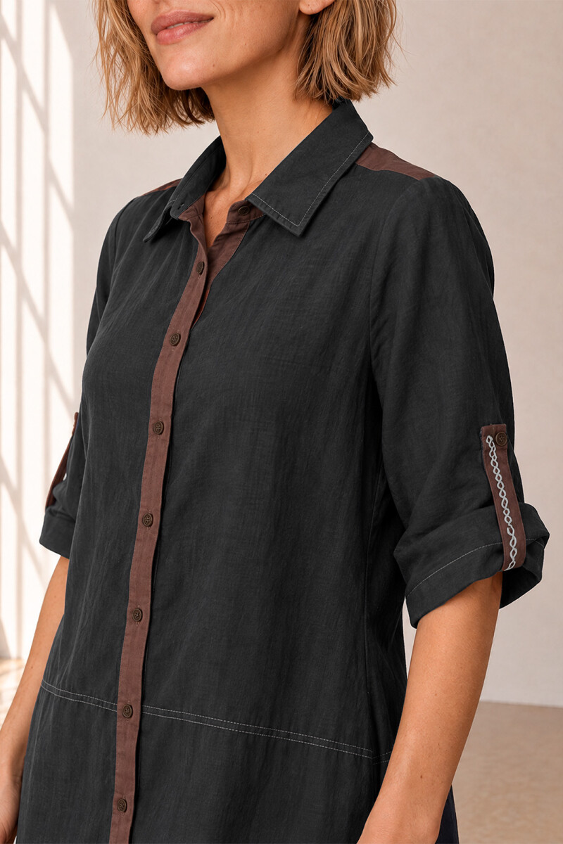 VESTIDO CHEMISE NEGRO