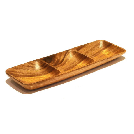 Copetinero Rect. 3 Divisiones Madera 38X13X4Cm Copetinero Rect. 3 Divisiones Madera 38X13X4Cm