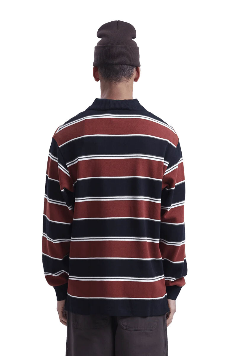 L/S Malone Rugby Shirt Terracota