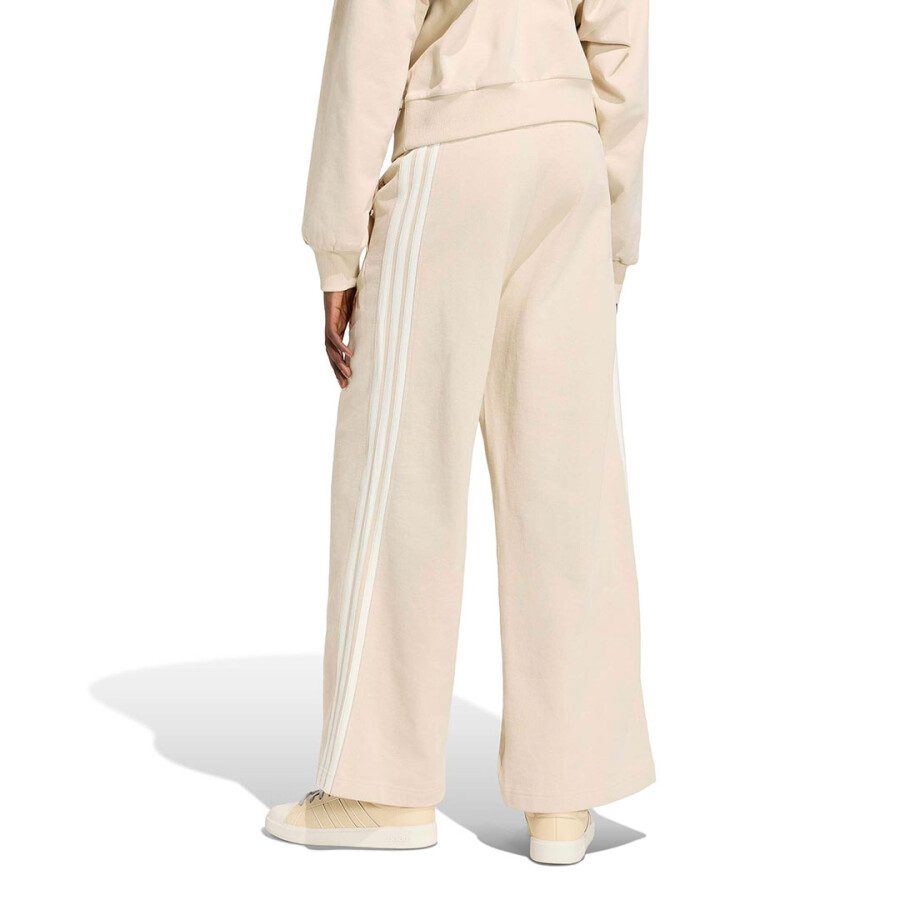 Pantalon de Mujer Adidas Kit 3 Stripes Beige - Blanco