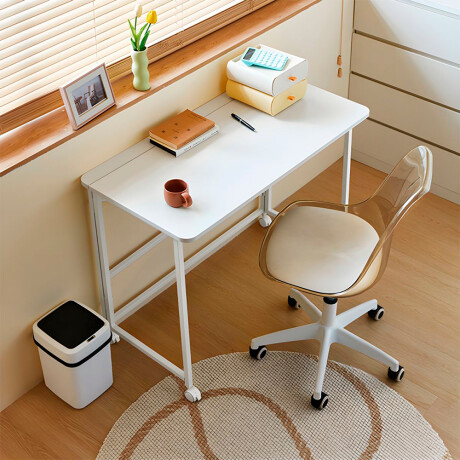 Escritorio Plegable con Ruedas 100cm MDF Metal 718-3 001