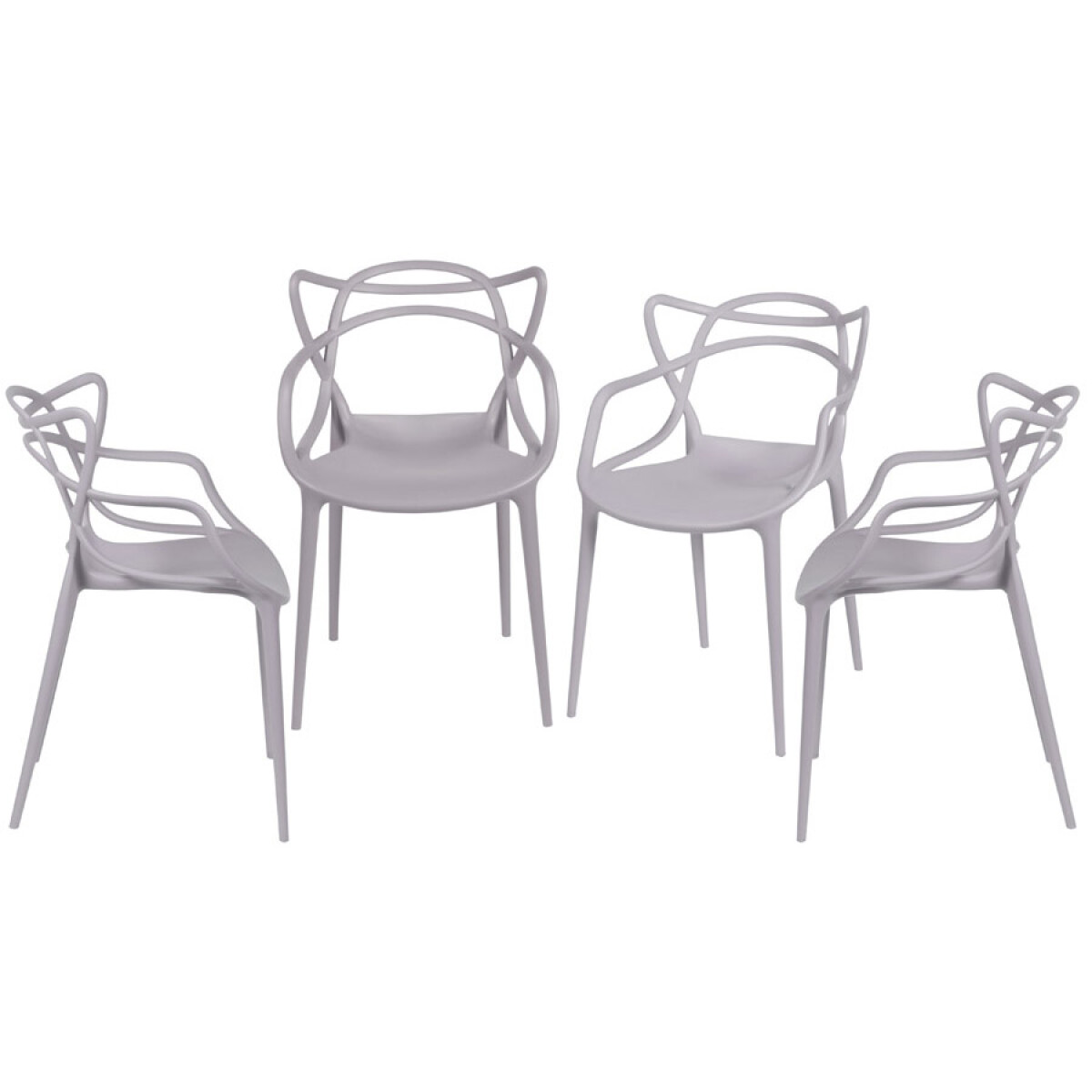 Kit x4 Sillas Solna Polipropileno - Beige 