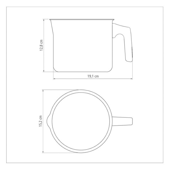 Hervidor de leche modelo "PARIS", 1,9 lts. Ø14cm -TRAMONTINA TR5982