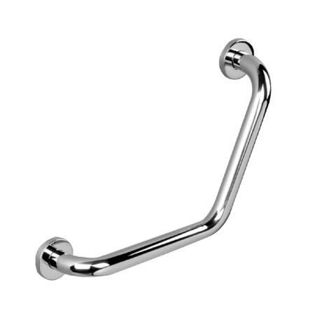 BARRA DUCHA ANGULAR ACERO INOXIDABLE LINEA PULIDA CROMO CROMO