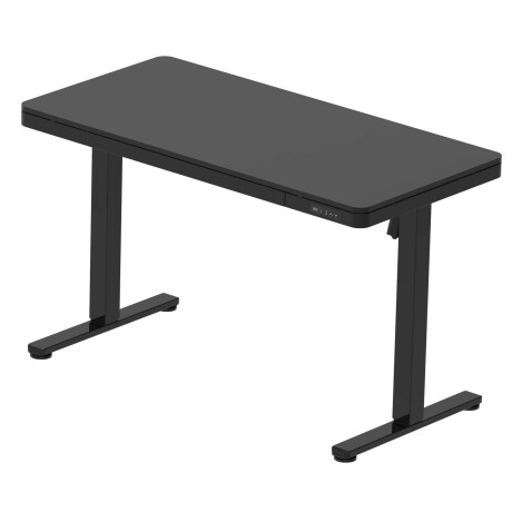 ESCRITORIO REGULABLE METAL-Y-MDF NEGRO ASCEND