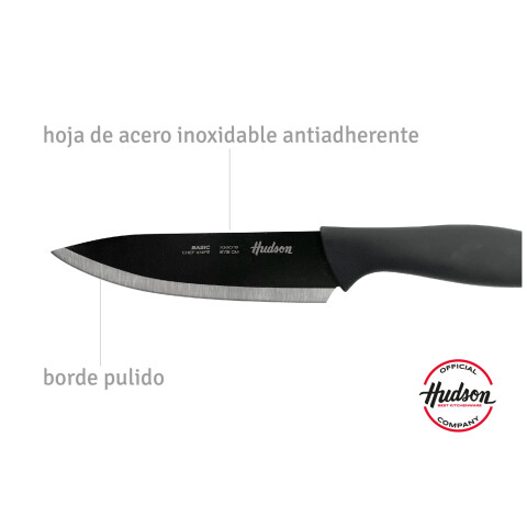 Cuchillo Chef 6 Basic Linea Hudson Acero Inoxidable Cuchillo Chef 6 Basic Linea Hudson Acero Inoxidable