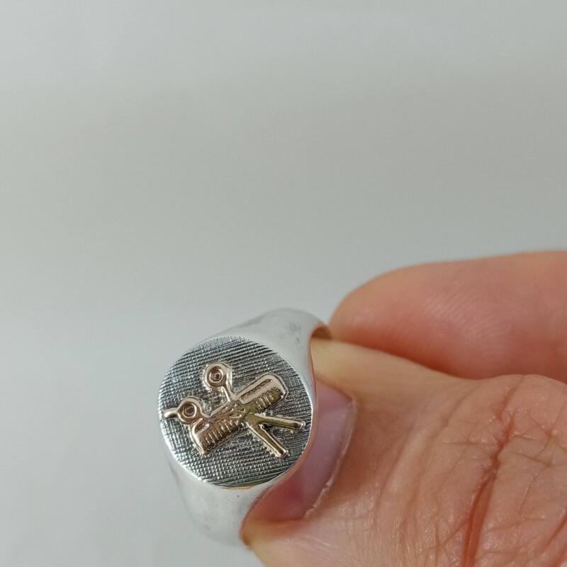 Anillo de profesión plata y oro Pleuquera/o Anillo de profesión plata y oro Pleuquera/o