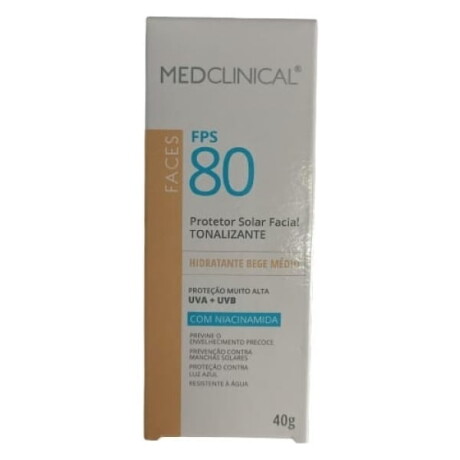 MEDCLINICAL PROTECTOR SOLAR FACIAL TONALIZANTE CON NIACINAMIDA (beige medio) FPS 80 / 40 gr MEDCLINICAL PROTECTOR SOLAR FACIAL TONALIZANTE CON NIACINAMIDA (beige medio) FPS 80 / 40 gr