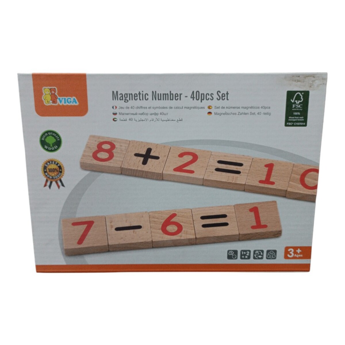 Números y Símbolos Magnéticos Madera Viga 