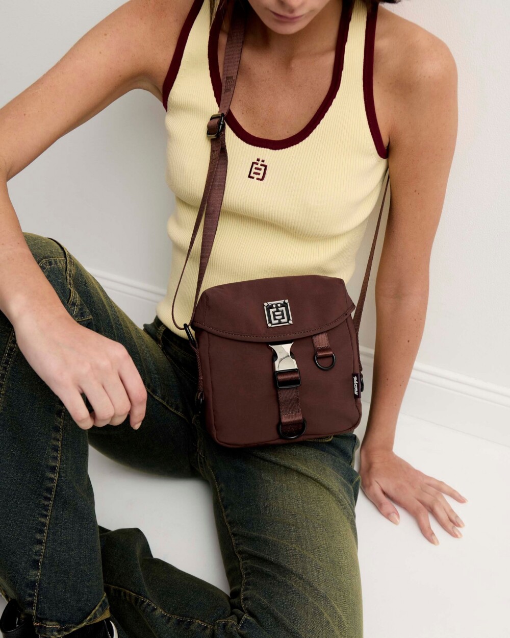 Bandolera Sunrise gang en nylon Marron