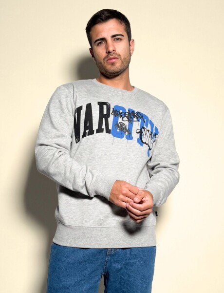 Buzo cuello a la base estampado Rami Gris